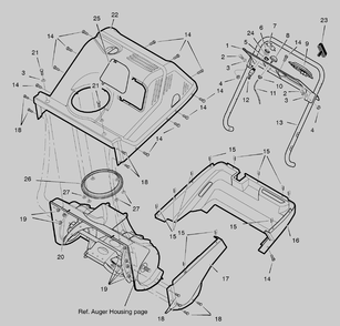 Body Covering Diagram and Parts List for 622591X85NA 2004 Briggs and Stratton Snow Blower